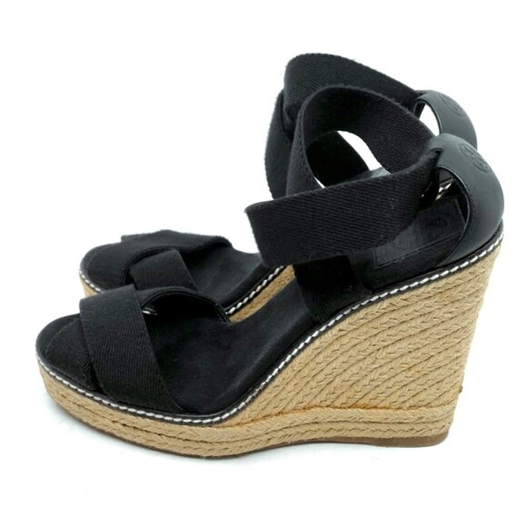 TORY BURCH~FRIEDA~Women's Platform Wedge Espadrille Sandals Shoes SIZE 7 - Picture 4 of 6